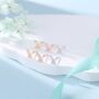 Sterling Silver Opal Pink Cz Butterfly Stud Earrings, thumbnail 7 of 12