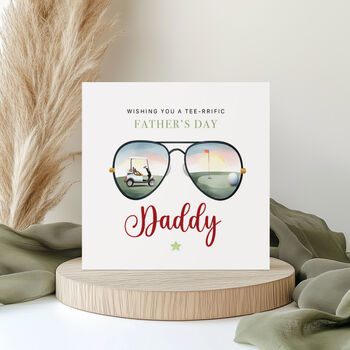 Golf Father's Day Card Customisable Sunglasses Design, 3 of 7