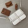 Personalised Custom Embossed Soft Faux Leather Satchel Cross Body Bag, thumbnail 3 of 8