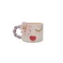 Lovers Kiss Mug With 24ct Gold And Floral Heart, thumbnail 2 of 3