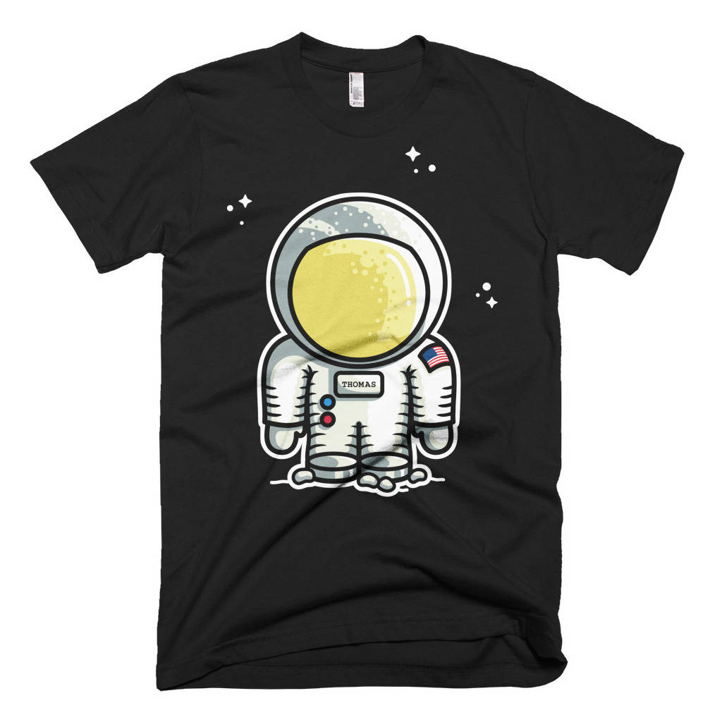 Personalised Astronaut Kids Organic Cotton T Shirt By Flaming Imp ...