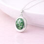 Personalised Sterling Silver Moss Agate Gemstone Photo Locket Necklace, thumbnail 1 of 7