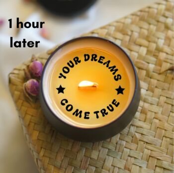 Your Dreams Come True Artisan Secret Message Candle, 5 of 5
