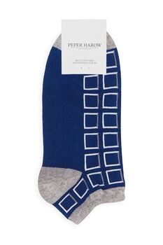 Crosslet Orange And Cube Blue Men's Trainer Socks Bundle, 6 of 7