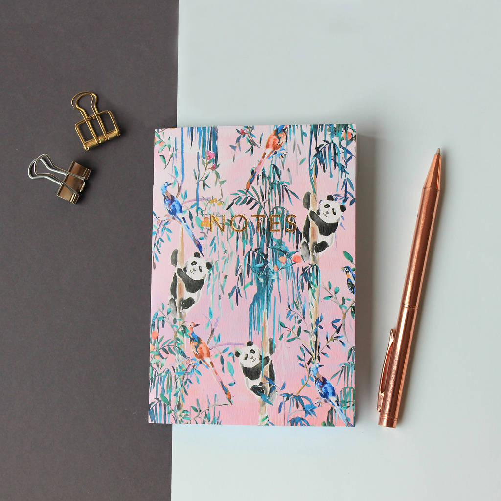 orient gardens a6 notebook with gold foiling by nikki strange