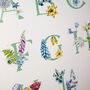 Inky Wildflower Alphabet A To Z Illustrated Print, thumbnail 2 of 12