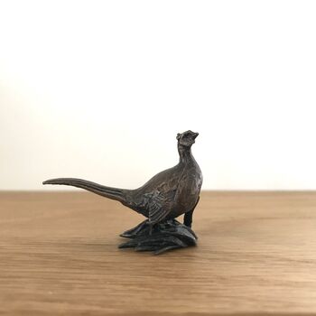 Miniature Bronze Pheasant Sculpture 8th Anniversary, 4 of 11