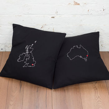 Two Personalised Map Cushions, 4 of 6