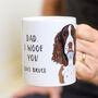 Personalised Dog Love Message Gift Mug Father's Day, thumbnail 1 of 12