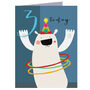 Mini Polar Bear 3rd Birthday Card, thumbnail 2 of 5