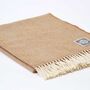 Personalised Neutral Beige Merino Wool Throw Collection, thumbnail 5 of 8