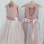 Girl Blush Pink Sparkly Tutu Flower Girl Dress, thumbnail 1 of 7