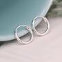 Sterling Silver Mini Sleeper Hoop Earrings – 10mm, thumbnail 5 of 8