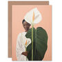 African Peace Lily Sorry Thinking You Get Well Card, thumbnail 1 of 4