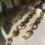 Ginger Tortoiseshell And Gold Paperclip Small Hexagon Glasses Chain, thumbnail 2 of 6