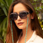 Sofia Turquoise Marbled Acrylic Glasses Chain, thumbnail 1 of 5