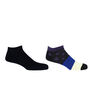 Classic Black And Mayfair Purple Men's Trainer Socks, thumbnail 1 of 5