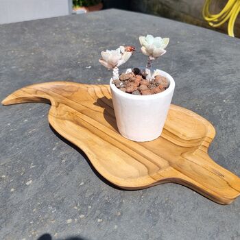 Java Teak Handmade Leaf Dish Tray, 5 of 8