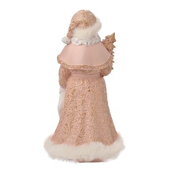 Blush Pink Opulent Santa Ornament, 4 of 4