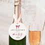 Last Valentines As A Miss Bow Design Bottle Tag Gift, thumbnail 6 of 12