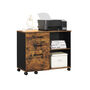 Brown Lateral File Cabinet With Open Compartment, thumbnail 6 of 7