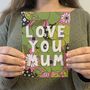 Love You Mum Vintage Floral Design Card, thumbnail 1 of 5