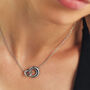 Personalised Silver Dome Link Necklace, thumbnail 2 of 8