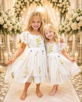 Enchanted Forget Me Not Dress White, 9 of 9