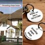 Personalised What3words Round Pewter Keyring Gift, thumbnail 4 of 7