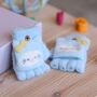Adorable Blue Fleece Baby Gloves With Mitten Caps – Cute Kitten Design, thumbnail 3 of 7