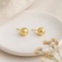 9ct Yellow Gold Diamond Cut Micro Ball Stud Earrings – 4mm, thumbnail 1 of 8