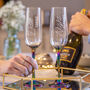 Personalised Date Night Metallic Champagne Flute Set, thumbnail 1 of 4