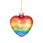 Christmas Glass Bauble Rainbow Heart, thumbnail 2 of 2