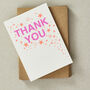 12 Thank You Postcards Orange And Pink Stars, thumbnail 1 of 2