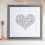 Personalised Heart Family Word Art Print, thumbnail 3 of 11