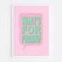 What's For Pudding? Print Four Colour Options, thumbnail 7 of 10