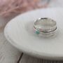 Personalised Silver And Turquoise Spinner Ring, thumbnail 2 of 10
