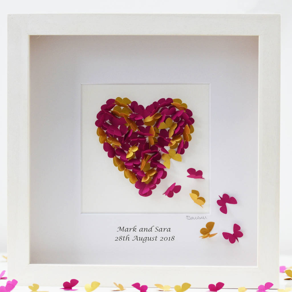 Wedding Butterfly Heart Picture. Your Wedding Colours, 1 of 12