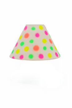 Hand Painted Linen Sustainable Lampshade Polka Dot, 4 of 12