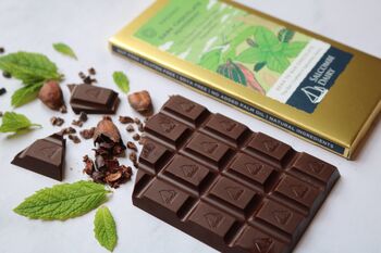 Five Chocolate Bars In Navy Christmas Gift Box, 6 of 7