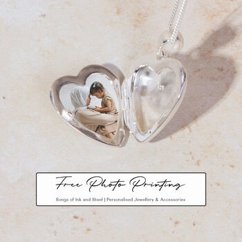 Personalised Floral Heart Locket In Sterling Silver, 3 of 9