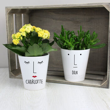 Man's Face Personalised Plant Pot, 5 of 5