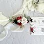 White And Red Rose Floral Hair Comb, thumbnail 2 of 8