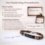 Gifts For Him Engraved Men Leather Bracelet, thumbnail 4 of 12