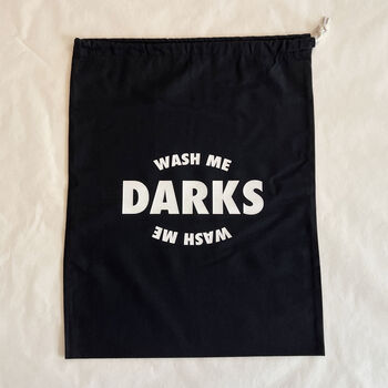Set Of Four Wash Me Laundry Bags – Darks, Lights, Colours And Whites – Stylish Cotton Storage Solution, 5 of 8