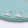 Sterling Silver Little Cloud Stud Earrings, thumbnail 4 of 12