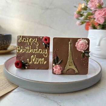 Chocolate Eiffel Tower, Paris Themed Artisan Gift, 7 of 8