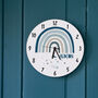 Modern Rainbow Blue Personalised Bedroom Clock, thumbnail 2 of 3