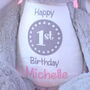 Personalised 1st Birthday Soft Bunny Toy, thumbnail 3 of 4