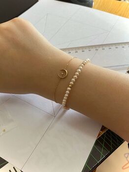 Dainty Gold Plated Moon And Star Charm Bracelet, 5 of 7